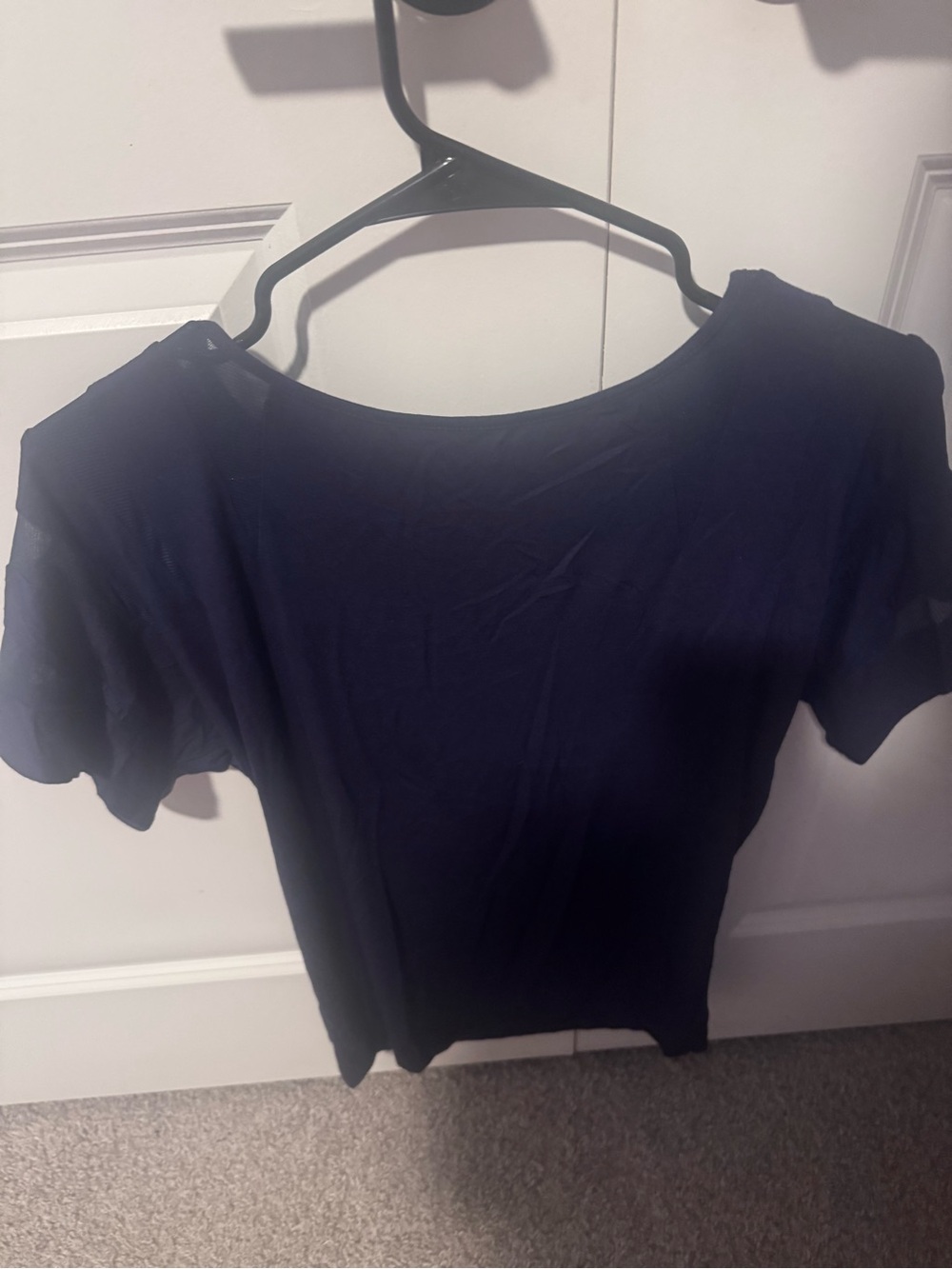Michael kors Women's Navy Short-Sleeve Scoop Neck Top